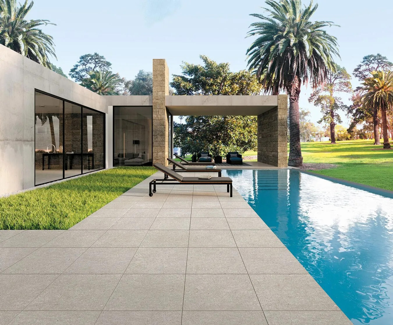 carrelage grand format pour piscine