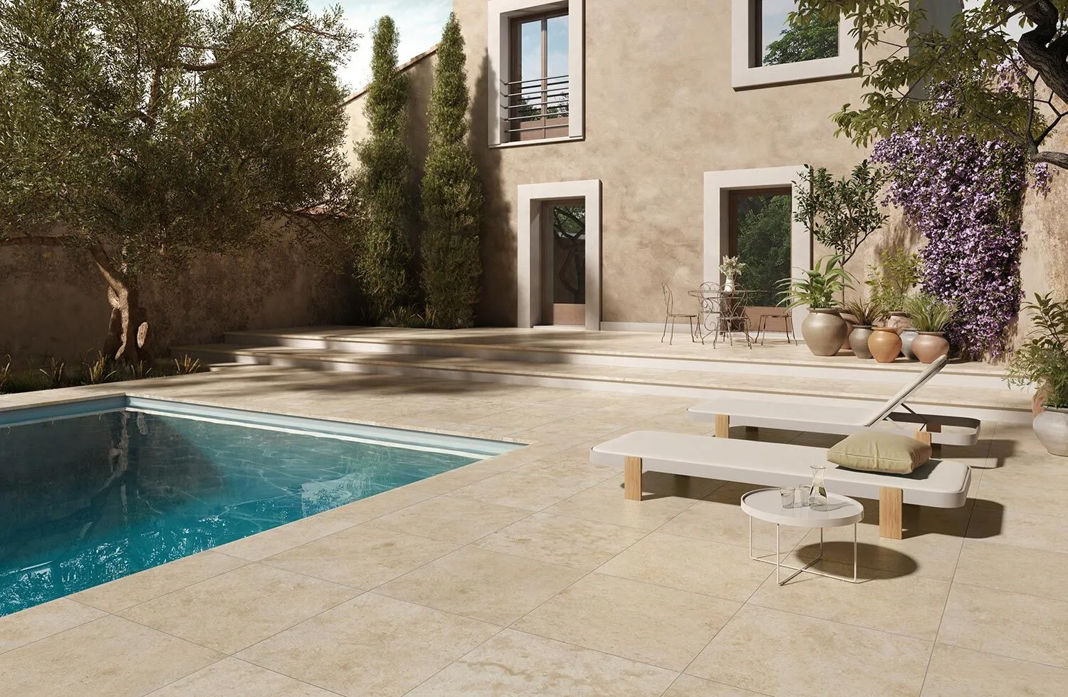 carrelage grand format pour piscine
