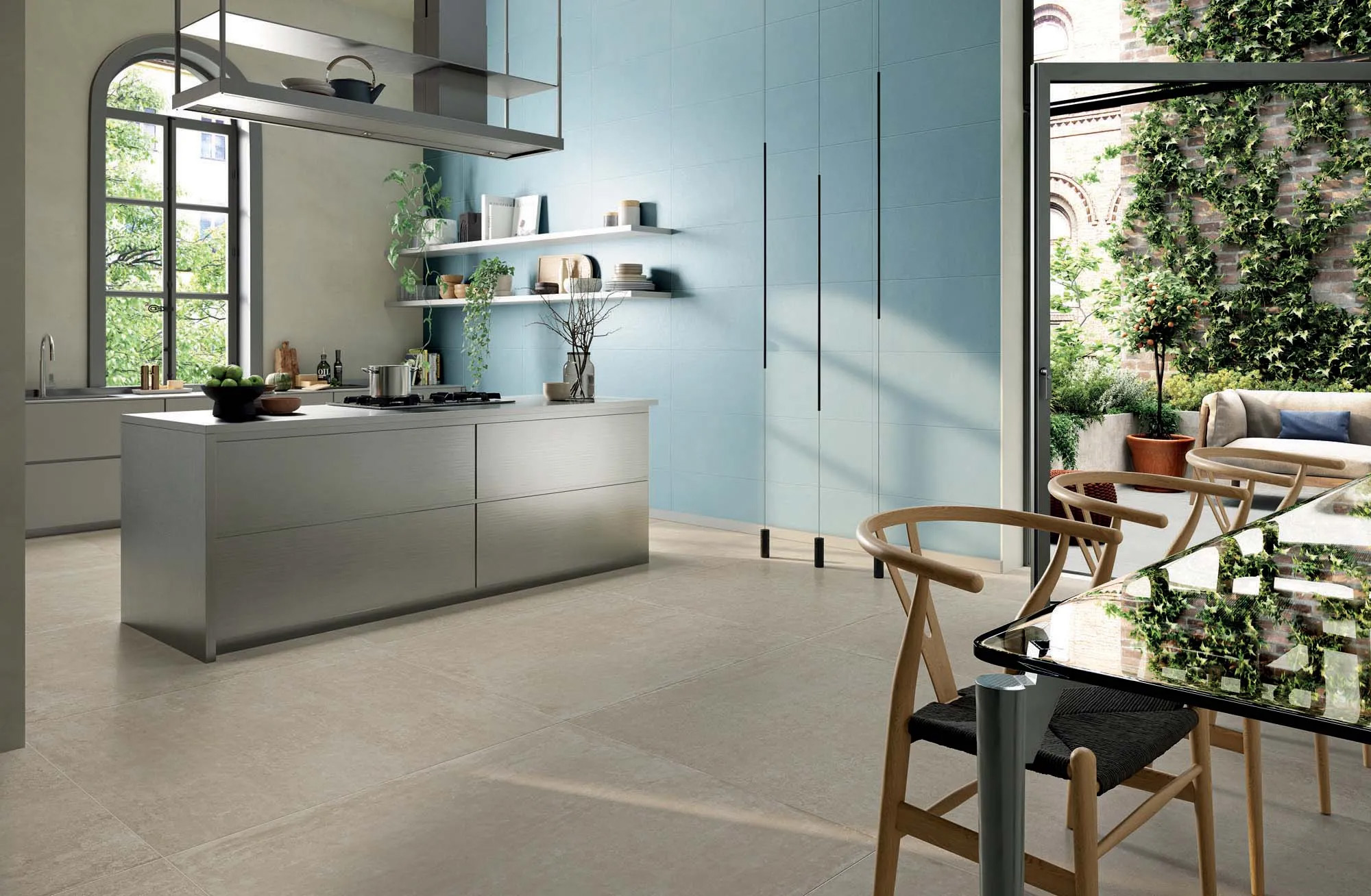 carrelage grand format pour cuisine