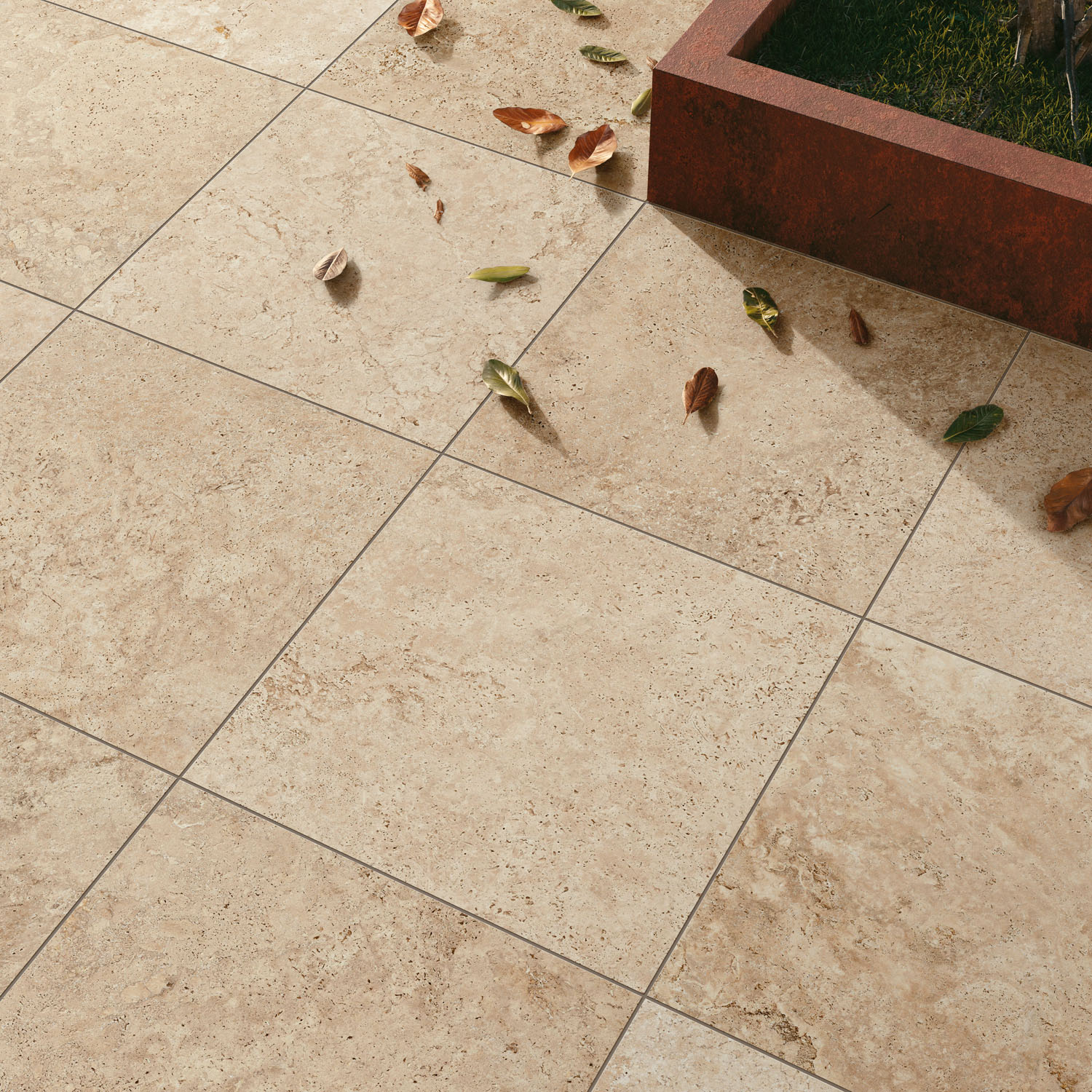 carrelage grand format imitation travertin