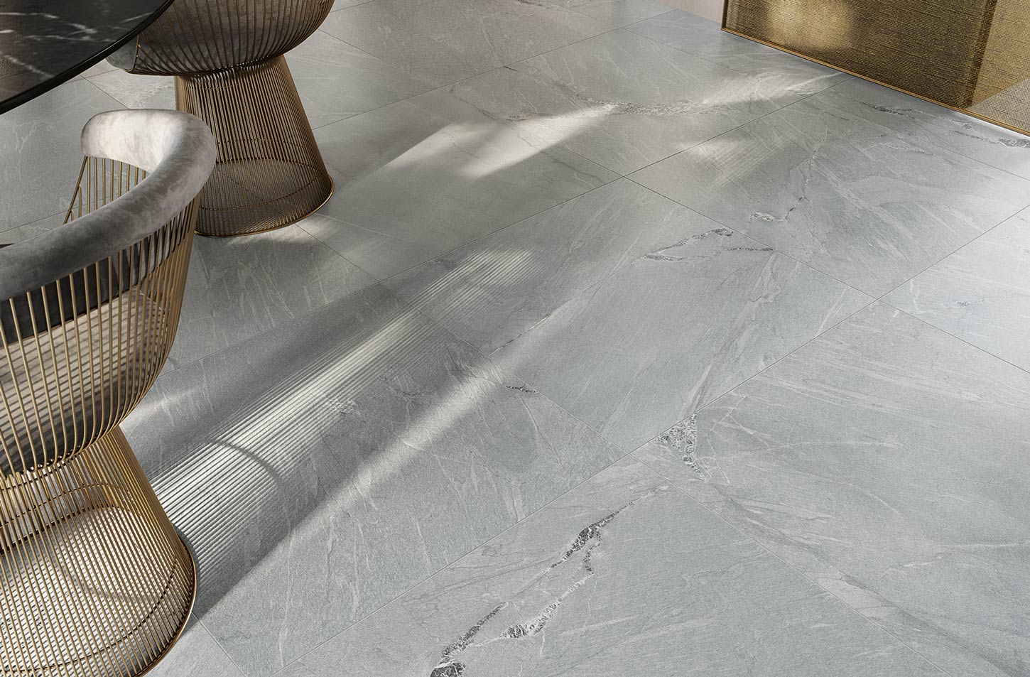 carrelage grand format effet pierre