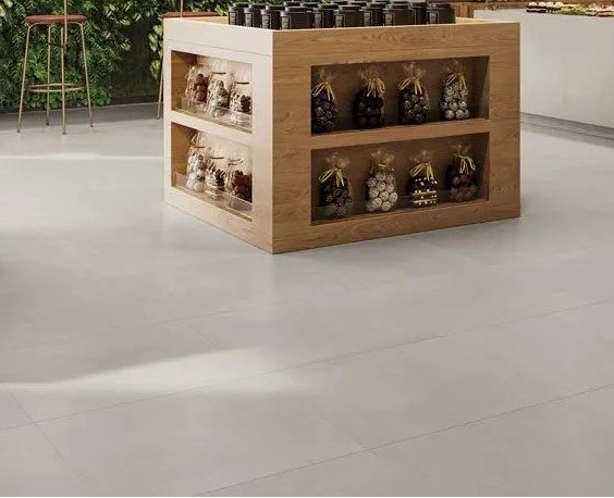 carrelage grand format aspect béton