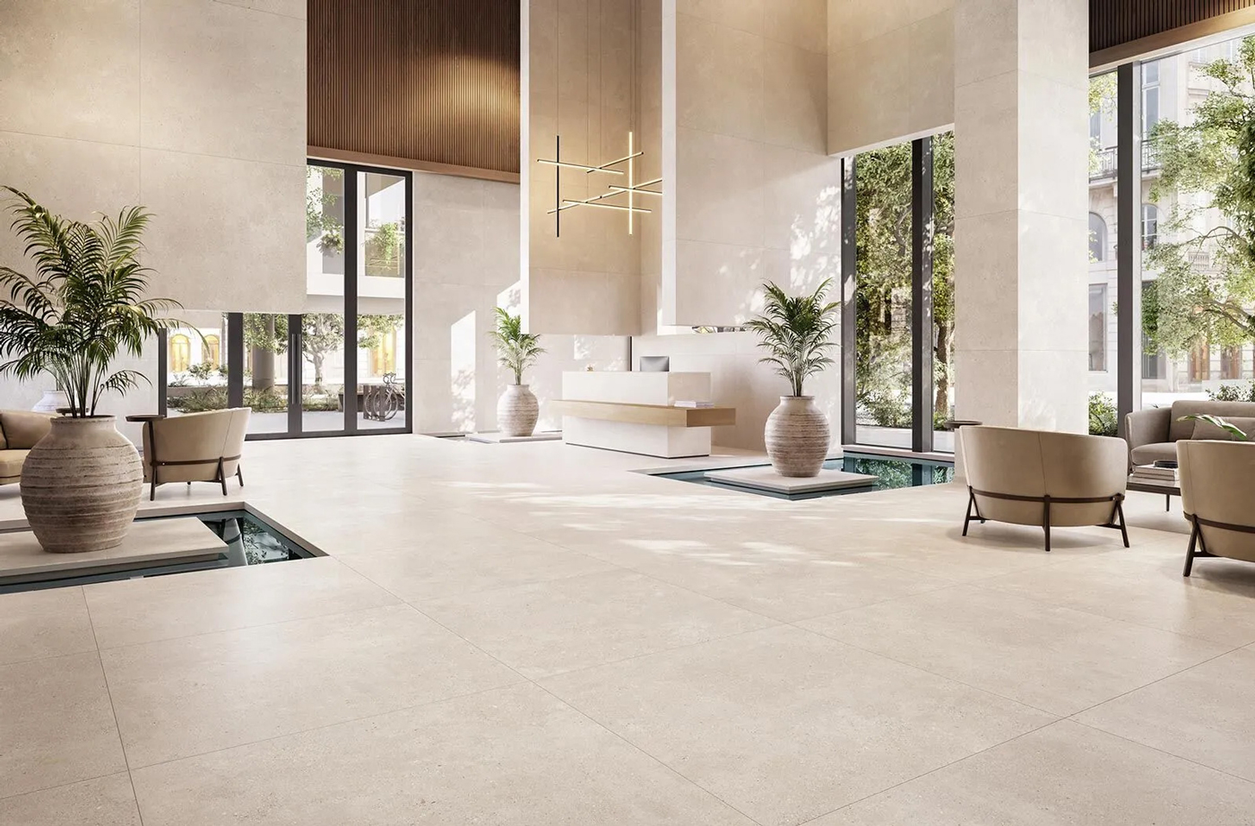 hall carrelage grand format